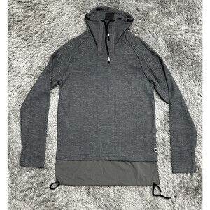 Madison Supply Men's Mockneck Mixed Fabric Sweater In Quiet Shade Size S $158